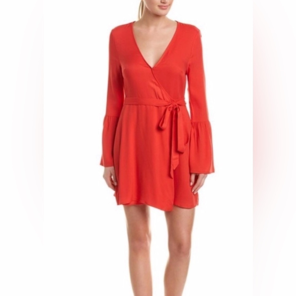 BCBGeneration Vibrant Red Long Sleeve Dress